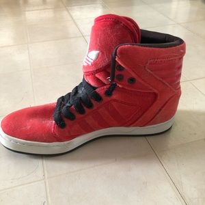 adidas red high tops